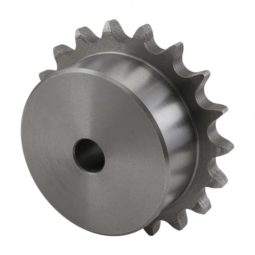ANSI 100 stainless steel sprocket with precision-machined teeth and finished bore