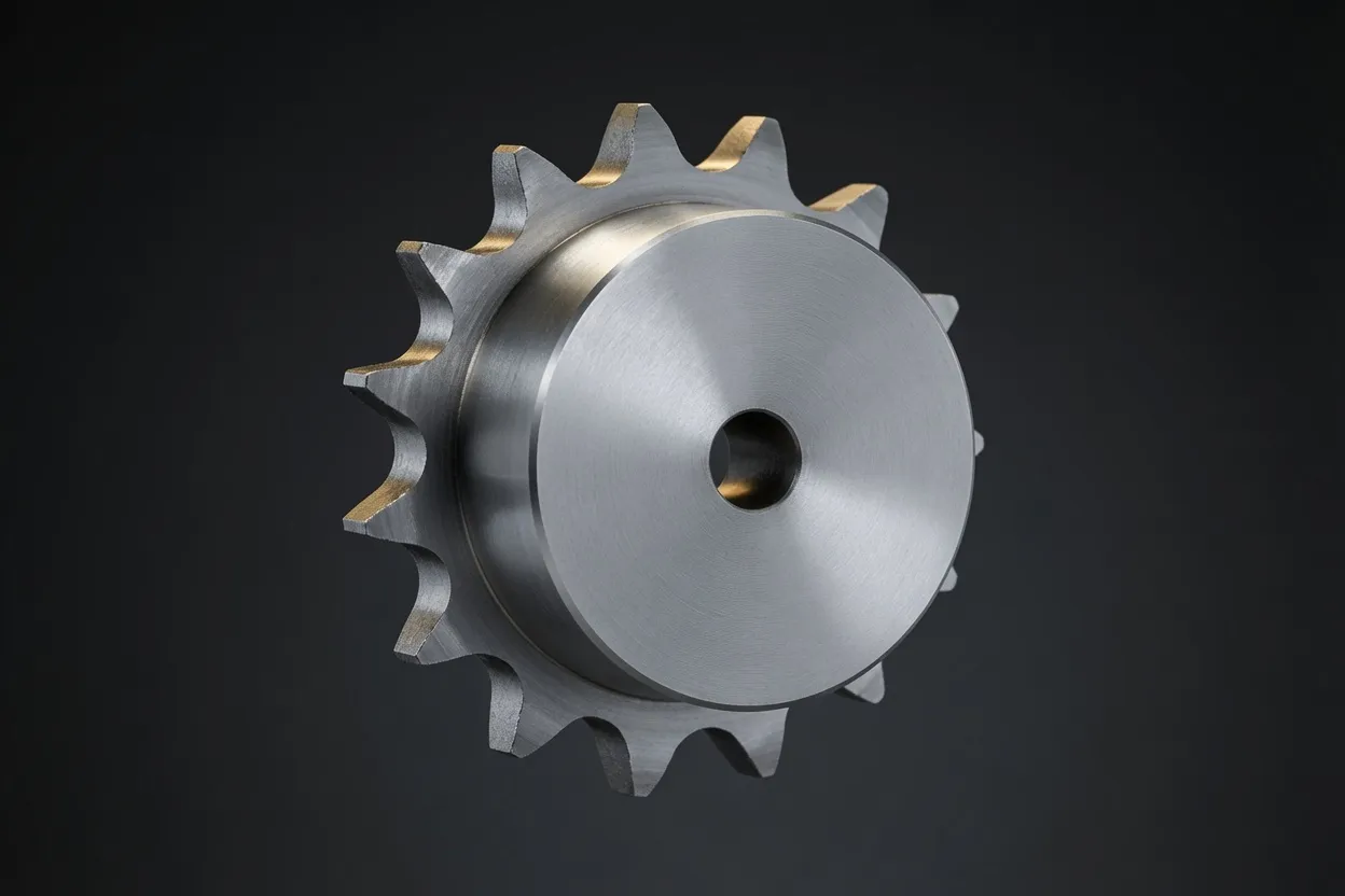 Precision sprocket component for motorcycle chain drive applications