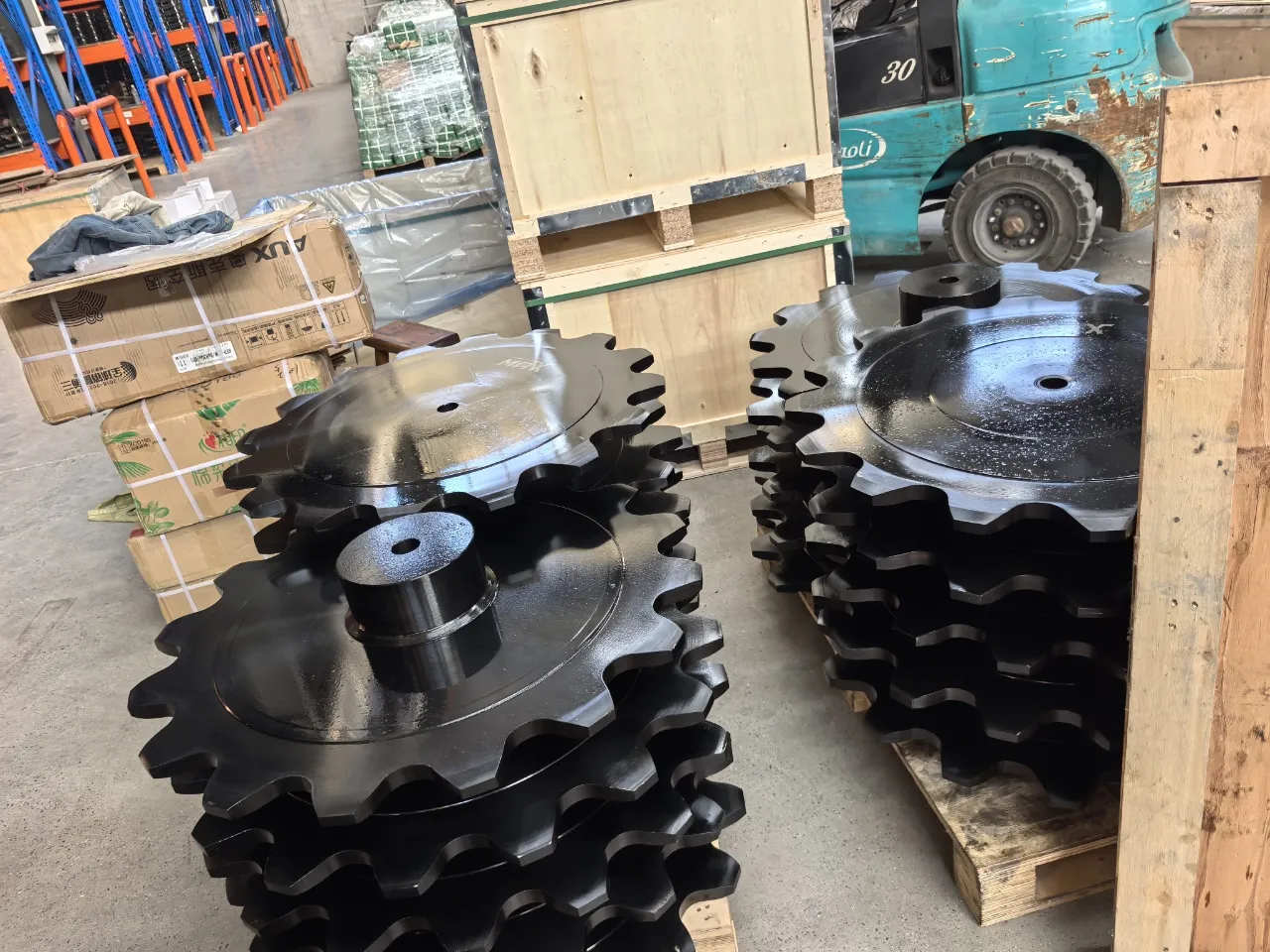 Ever-Power assembly floor where chains and sprockets undergo final fitting and testing