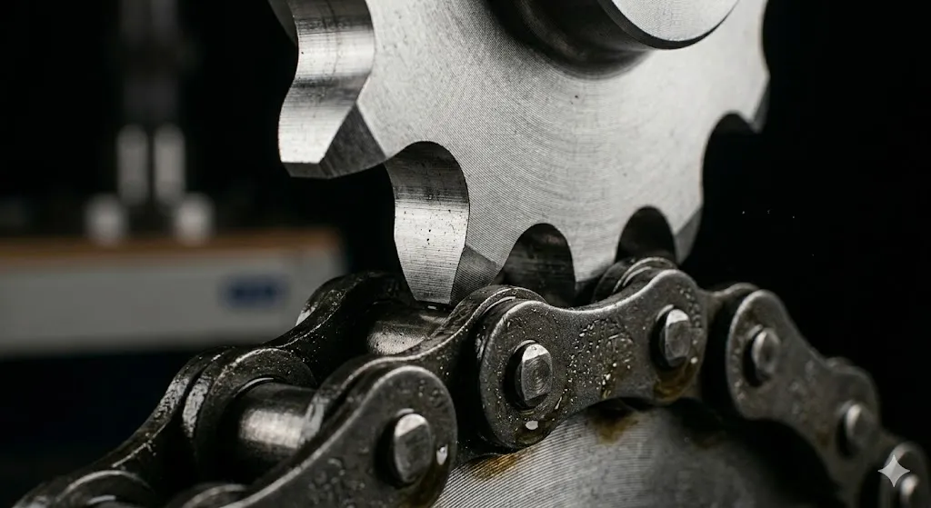 Professional industrial procurement setting for sprocket chain RFQ preparation